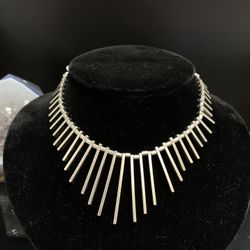 S925 Graduated Bar Necklace 