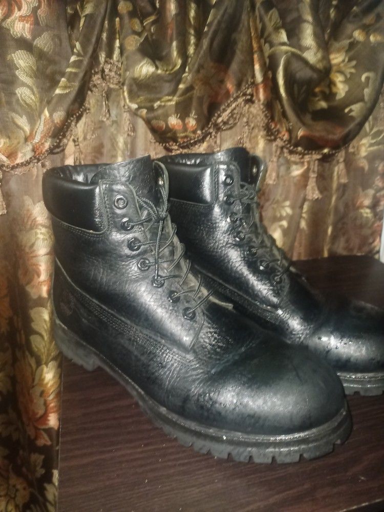 Black Timberland Boots Size 12 