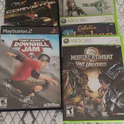 Collection of five video Games