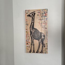 Skeletal Giraffe (The Sentinel) Wooden Art 