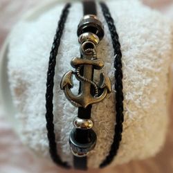 Nautical Anchor Bolo Bracelet