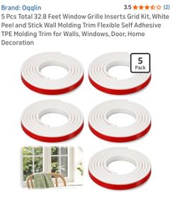 New 5 Rolls 33’ Window Door peel & stick edging caps & protects edges,