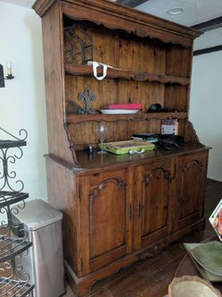 Beautiful rustic style hutch mission style 68x65