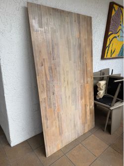 Solid Wood Dining Table 71” x 38.5” and 6 Chairs