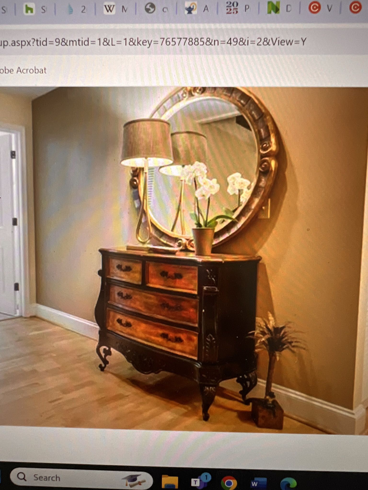 Armoire And Mirror Set