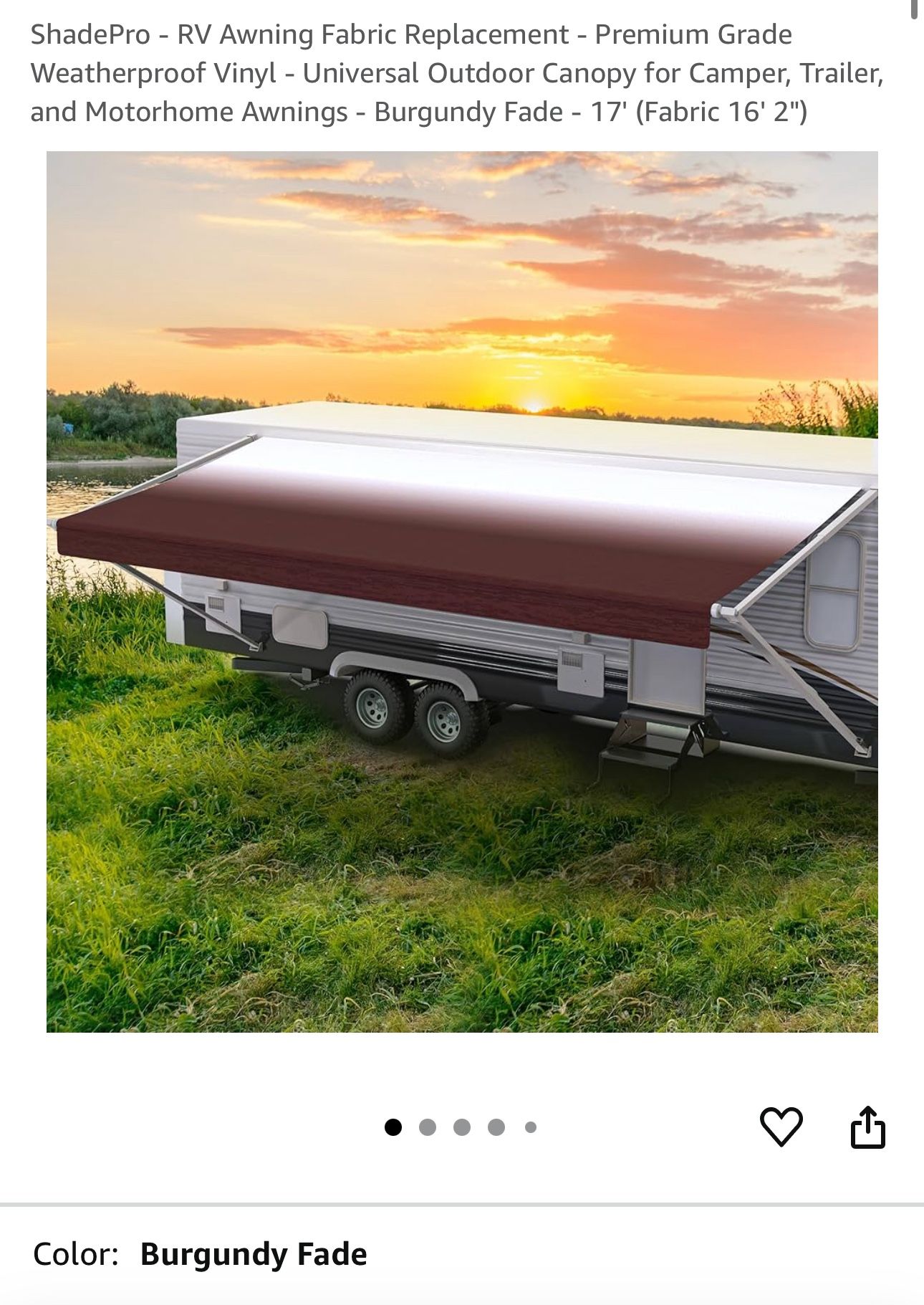 ShadePro - RV Awning Fabric Replacement 17’