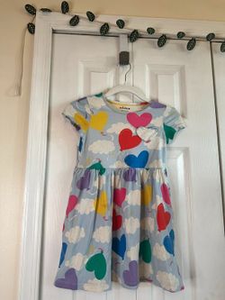 Mini Boden clouds and balloons dress, size 7-8