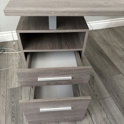 Modern Computer Desk With Storage Boxes