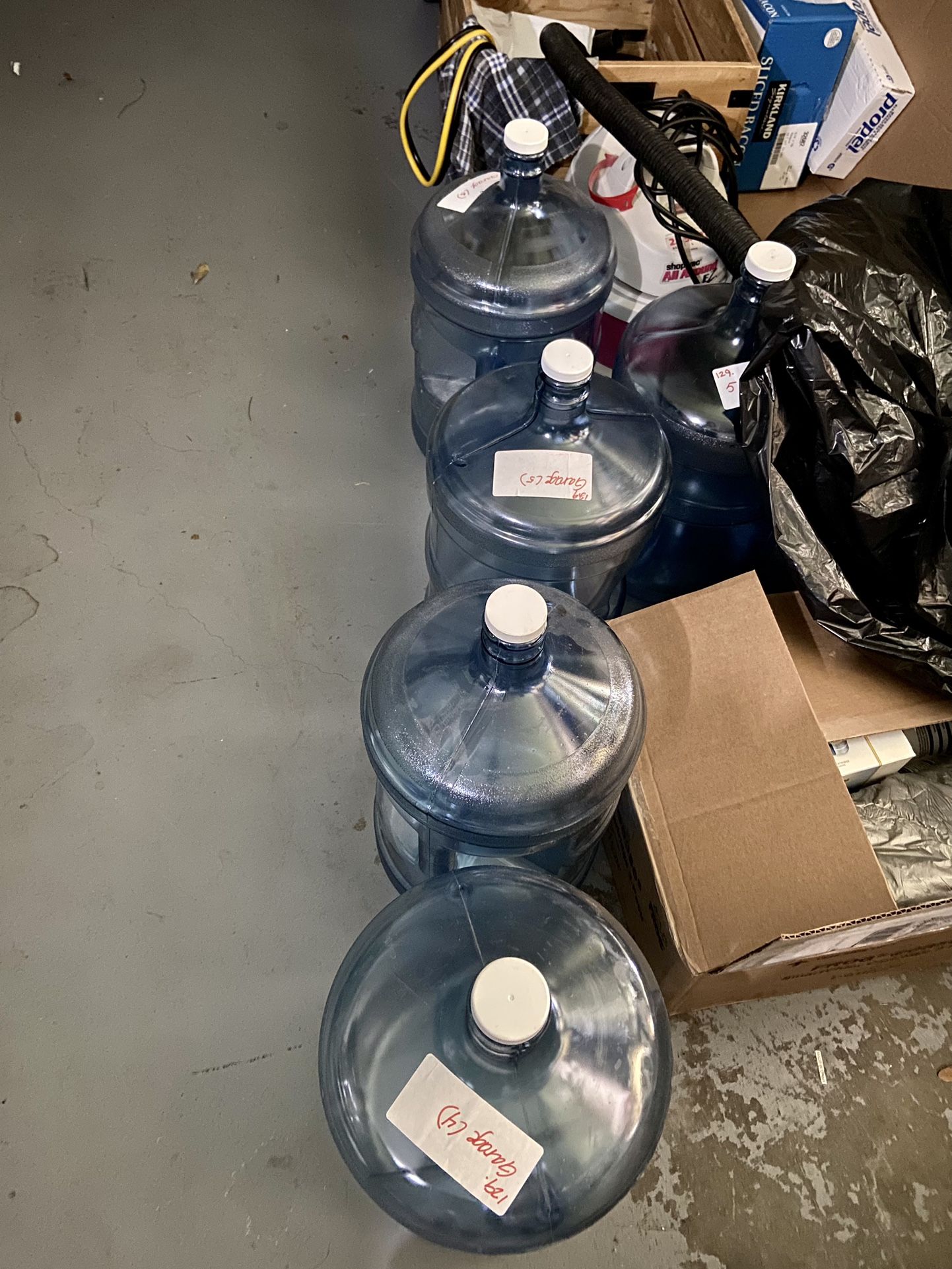 5-Gallon Water Bottles (6 total)