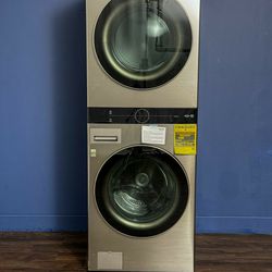 LG WashTower Single Unit ELECTRIC with Center Control 4.5 cu. ft. Front Load Washer and 7.4 cu. ft.