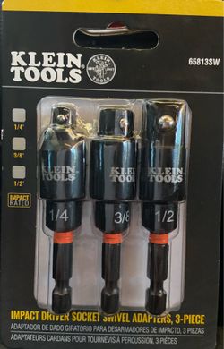 **NEW** Klein Tools 3pc impact driver swivel adapters
