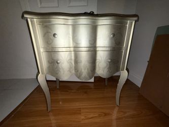 Vintage Style Curved Accent Cabinets 