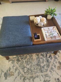 Coffee table ottoman with storage was