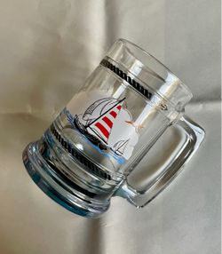 Vintage 12-oz Princess House Nautical Glass Beer Mug