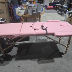 Pink Folding Massage Table