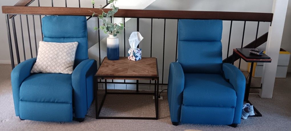 Beautiful Recliners With Remote Control Massager.