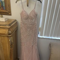 Camille Le vie Rose pink mermaid prom dress 