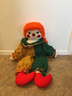 Raggedy Andy style Stuffed Clown (3 feet tall)