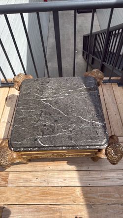 ORNATE ELEPHANT MARBLE COFFEE TOP TABLE