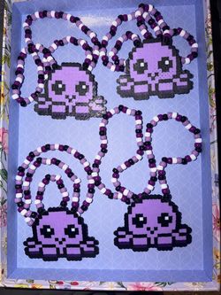 OCTOPUS KANDI PERLER NECKLACE FESTIVAL RAVES