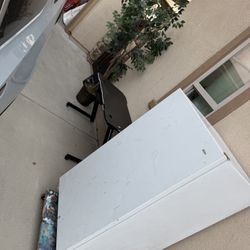 Free Working Freezer, Desk, Sports Net, Fake Plant, Chalk Board 