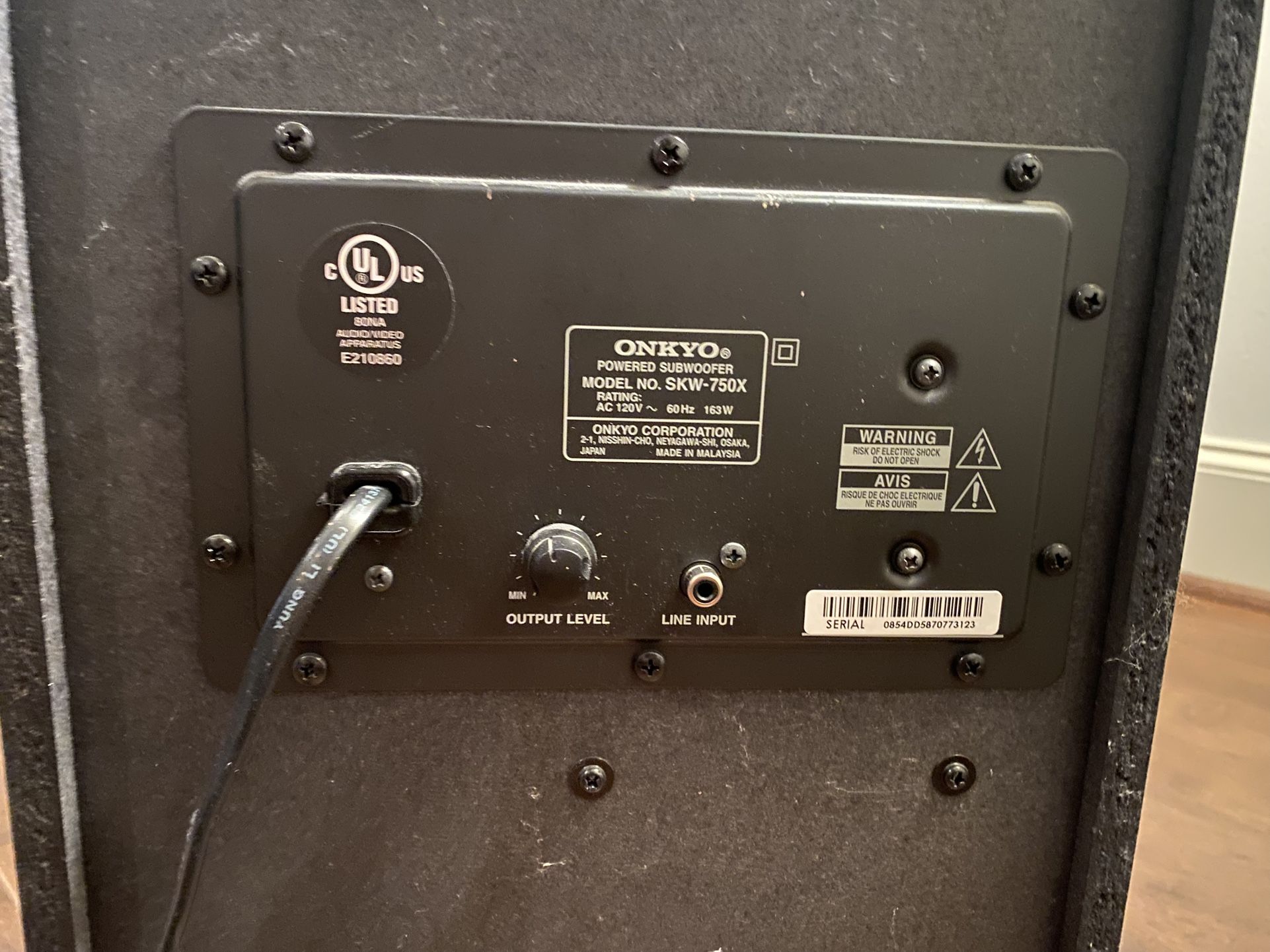 7.1 Onkyo Speaker System