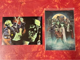 1994 Topps Universal Monsters Illustrated “Monsterchrome” Chase Cards