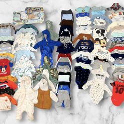 3–6 Month Baby Boy Clothes Lot(110+ Items)