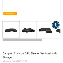 Sleeper Sofa with
Storage