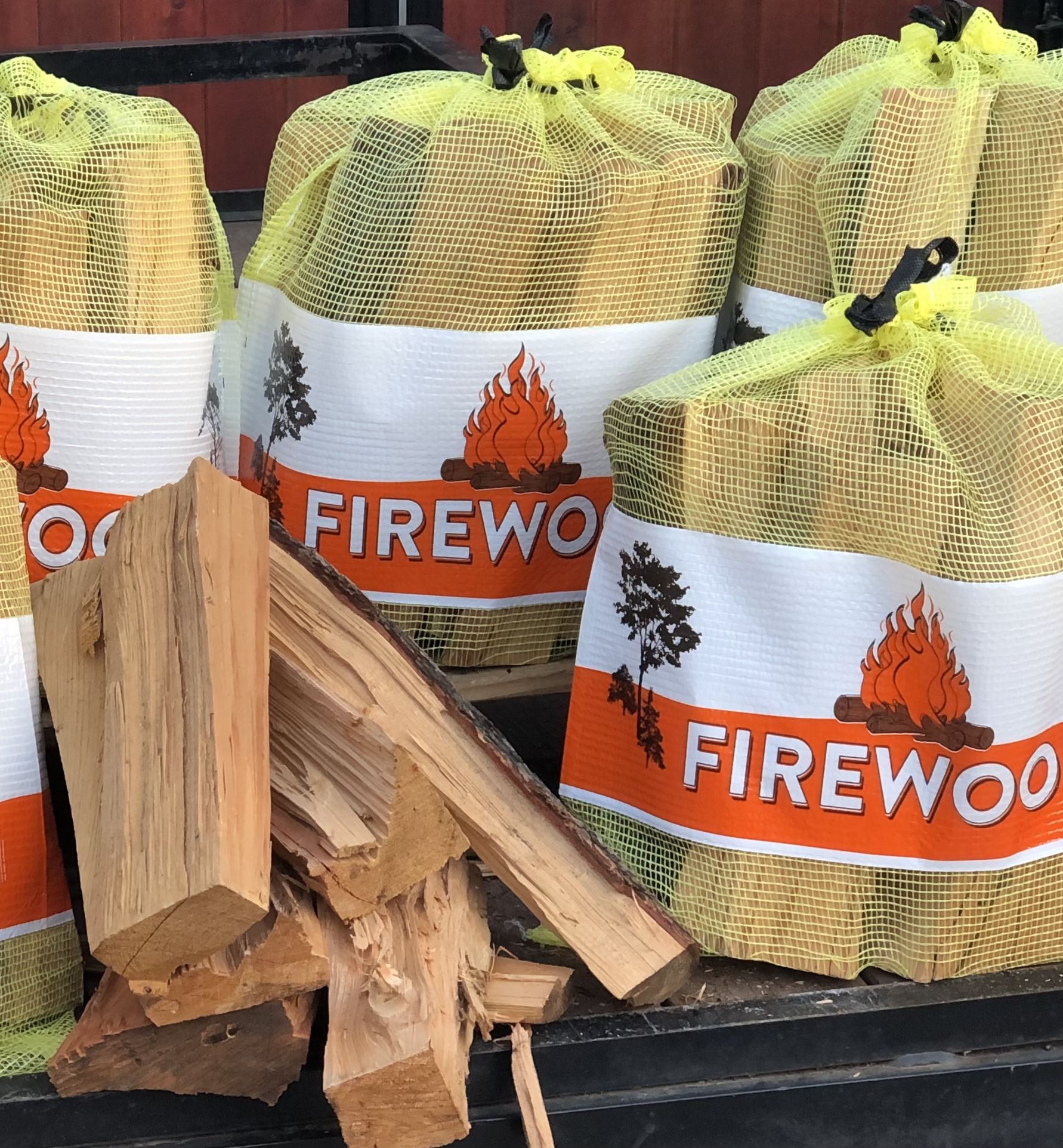 Cherry Wood Firewood Bags. For Smokers And Bbq. $20
