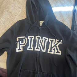 Victoria’s Secret Pink Hoodie, Zip Up Size Medium