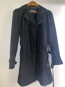 Trench Coat Black Liz Claiborne Medium