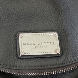 Authentic Marc Jacobs Pebbled Grey Leather Crossbody Handbag