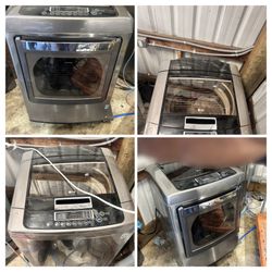  Used LG Washer/Dryer Pair - Models WT1201CV & DLEY1201V, Ready to Go