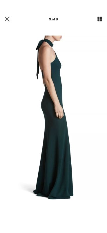 Dress the Population Pine Green halter gown wedding party size large Dress the Population Pine Green halter gown wedding party size large