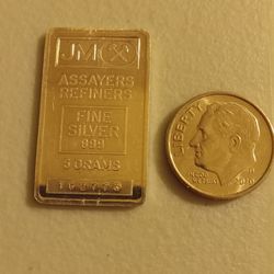 5 Gram JM Silver Bar .999 Fine 2 of 5