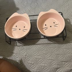 Cat Feeder And Water Bowl 