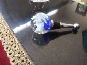 Hand Blown Glass Bottle Stopper