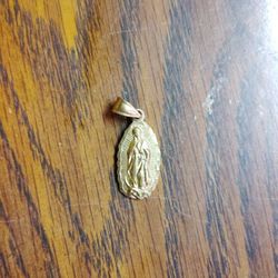 14K Gold  Blessed Virgin Medal