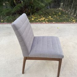 Modern Dining Chair Set Of Six Gray Upholstered Wooden Frame ( 6 Chairs ) by Christopher Knight