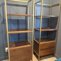 Bookshelves/ Shelves with drawers