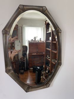Antique Brass Mirror
