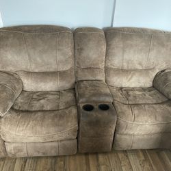 Suede Leather Couch Set