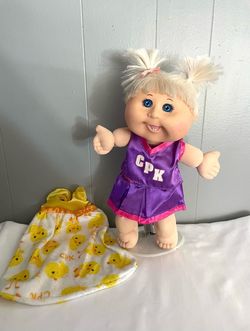 2012 Cabbage Patch Kids Baby Doll 12” Blonde Hair Blue Eyes Jakks
