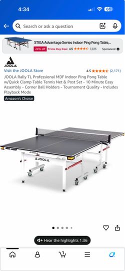 Ping pong table