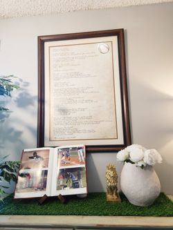 Father's Gift. Framed Poem "If You Give a Boy a Baseball."  Includes Iconic Baseball Memorabilia Book
