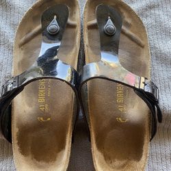 Papillio Birkenstock Tabora Sandals Black Size 41 Floral