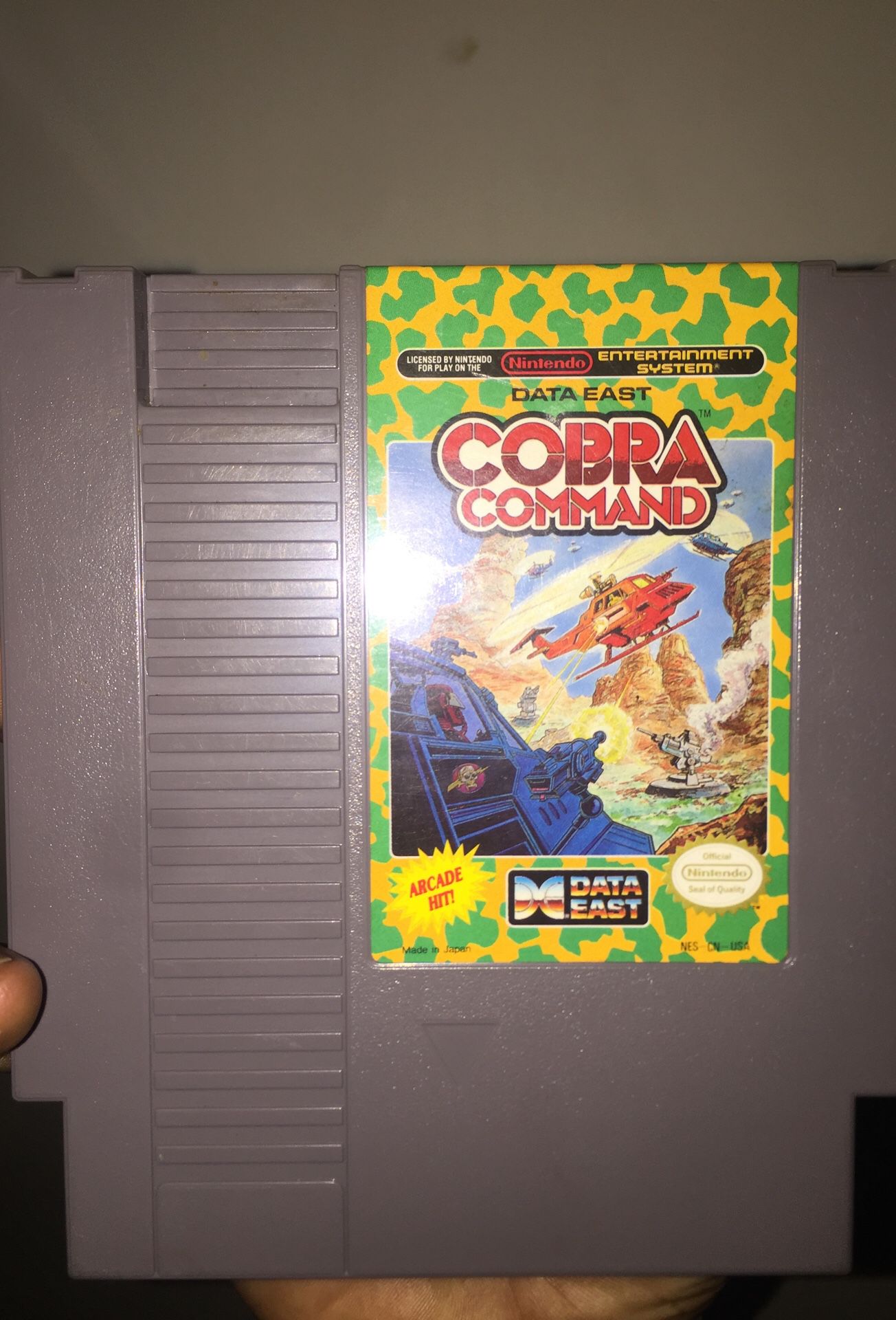 Vintage Classic NES Cobra Command *Arcade Hit* game cartridge