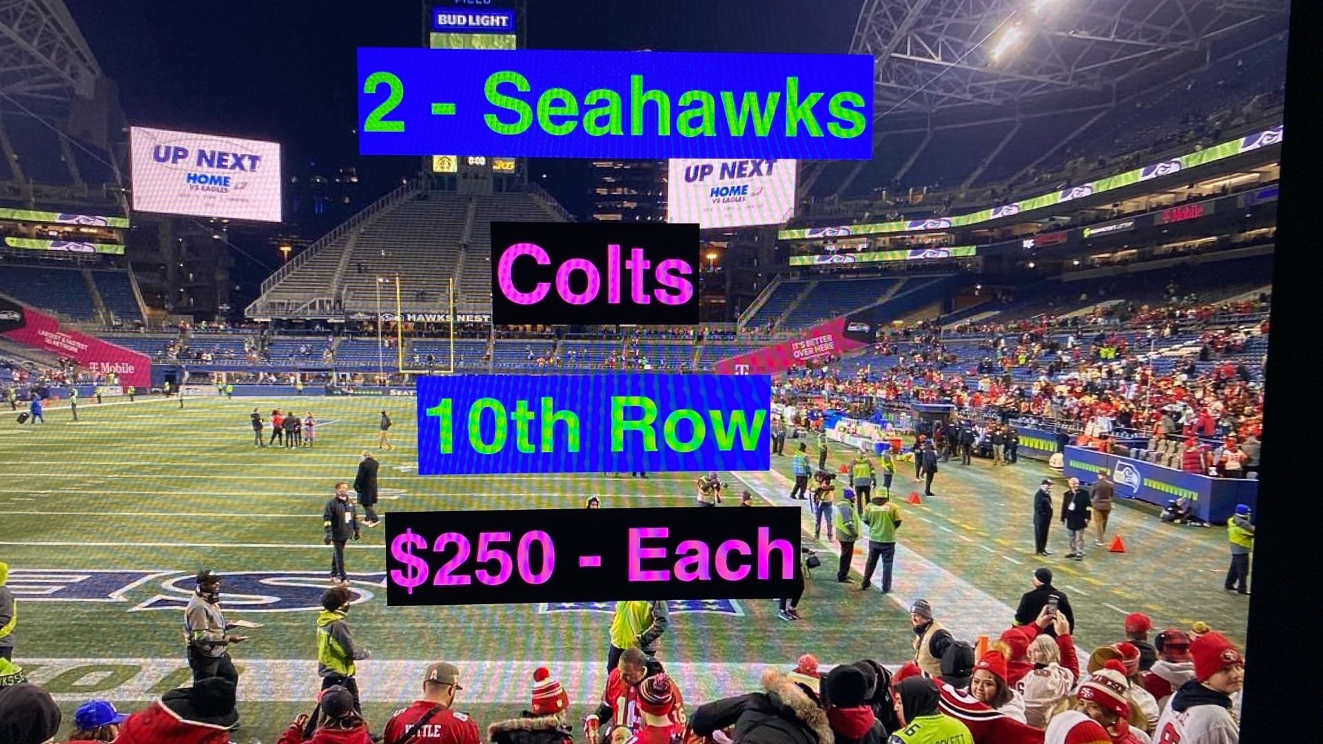 Seahawks Colts Tickets