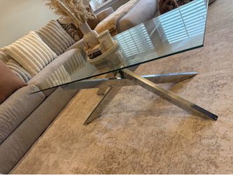 Glass coffee table